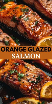 This Orange Glazed Salmon recipe combines rich, buttery salmon with a citrusy glaze that creates a harmony of flavors that’s hard to beat!  You'll love how the sweetness from the orange balances perfectly with the fish!  Plus it's quick & easy to whip up at home! Enjoy.