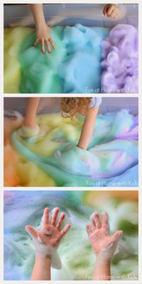 Rainbow Soap Foam Bubbles Sensory Play from Fun at Home with Kids