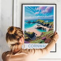 Kynance Cove Cornwall Illustration Poster Lizard Peninsula Art Print Coastline Point Cornish Beach Scene Unique Gift Landscape England Coast - Etsy UK