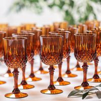 PRICES MAY VARY. These plastic wine glasses are perfect for any large occassion or elegant event. Material: Plastic. (48 pc./unit) Size: 6 3/4" 8 oz. Plastic. 6-3/4" 8 oz. These plastic wine glasses are perfect for any large occassion or elegant event. Material: Plastic. (48 pc./unit) Size: 6 3/4" 8 oz.