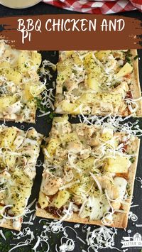 12min · 2 servings

 

Ingredient: 
 • Flatbread
 • Barbeque Sauce
 • Mozzarella Cheese
 • Grilled Chicken
 • Pineapple
 • Italian Seasoning
 • Parmesan Cheese

