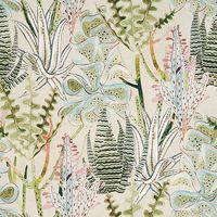 This whimsical floral fabric by the yard is brimming with life and color. Our Freya Multi fabric is printed on soft 100% cotton in an undersea floral motif of exotic botanicals in fresh watercolor hues of green, mineral, coral pink, orange, and inky black. This show-stopping floral print fabric will take your drapery, upholstery, and accent pillows to the next designer level.. Content:. 100% Cotton . Repeat:. Non-railroaded fabric with a 26" repeat . Care:. Dry Clean . Width:. 54" wide Because f