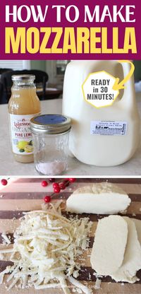 Homemade Mozzarella (Ready in 30 Minutes!)