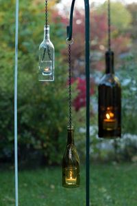 wine bottle lanterns