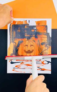 Halloween Squeegee Paint Art - Magical Halloween Art for Kids!