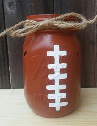 Football Mason Jar Teacher Gift Football by ArnasLovelyBoutique