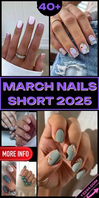 Refresh your march nails short with these stunning spring designs for 2025. Whether you prefer natural oval shapes or modern square tips, our collection offers beautiful options for every style preference. From subtle gel applications to durable acrylic finishes, each design incorporates trendy green hues and simple patterns that make a lasting impression while maintaining an effortlessly chic appearance.  ​