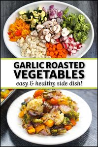 If you are looking for vegetable packed recipes this roasted garlic vegetables is the best vegetable recipe to make. It can be a vegetable only meal if you mix with rice, pasta or grains. Or it can be just a non starchy veggies recipe that is full of flavor. So if you are looking to add more vegetables to your diet, these are the best roasted vegetables recipe to try.