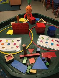 Shape sorting activity EYFS maths