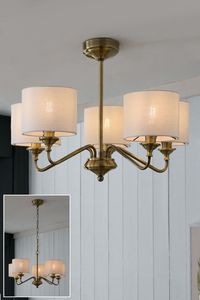 Brass Burford 5 Light Dual Mount Ceiling Light