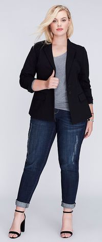 Plus Size Ponte Blazer