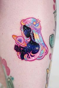 The Most Popular Tattoo Ideas And The Origins Of Tattoo Art ★ Galaxy Female Portrait