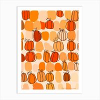 Paint Splotch Pumpkins Art Print by Boldly Becca Lynne - Fy