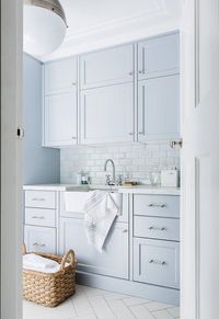 Light blue laundry room | Coco Republic