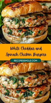 Delight in these easy-to-make White Cheddar and Spinach Chicken Burgers, a healthier twist on classic burgers. Packed with ground chicken, fresh spinach, and sharp white cheddar cheese, this recipe combines nutrition and rich flavor. Ready in under 30 minutes, it’s perfect for weeknight dinners or casual gatherings.