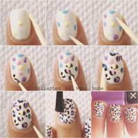 Step by step rainbow leopard