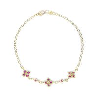 Adele Chefridi Floral Ruby Cluster Station Bracelet | Quadrum Gallery