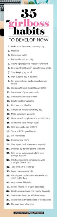 These 35 habits of insanely successful women will help you improve time management, create productive morning routines, and give you the confidence boost you need to succeed as a female in business | life tips for aspiring female entrepreneurs | This Is Your Your: 35 Habits of Successful Women to Develop This Year by former actuary and southern lifestyle blogger Stephanie Ziajka from Diary of a Debutante #girlboss #careertips #business