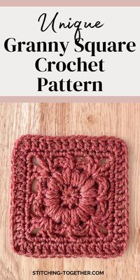 Update your favorite granny square crochet patterns with this unique granny square  crochet pattern. The subtle flower motif will add elegance and interest to  your crochet projects. It's great for using in bags or blankets! Grab your  hooks and head to the free crochet pattern now.