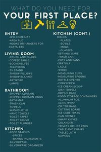 New Apartment Checklist what you need @aptsforrent: