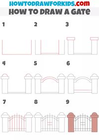 How to Draw a Gate - Easy Drawing Tutorial For Kids