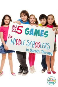 SLPs have to get older kids motivated and excited to participate in therapy. Here are our Top 5 games for middle schoolers in speech therapy!