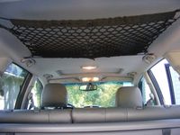 Standard SUV Cargo Net attached to overhead