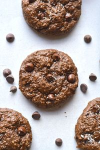 Chocolate Cottage Cheese Cookies are low calorie, rich and fudgy! These mouthwatering cookies are unsuspectingly delicious, gluten free and healthy. A high protein cookie that is balanced in nutrition.