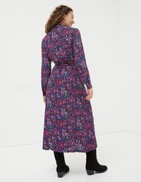 Purple Serena Abstract Midi Dress, Dresses | FatFace.com