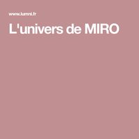 L'univers de MIRO