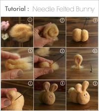 Needle Felted Bunny Tutorial : www.theMagicOnions.com