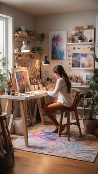 Creating a mini art studio in your hobby room is something that can bring the best of both worlds...