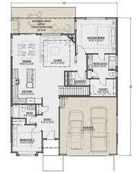 Craftsman Plan: 1,378 Square Feet, 2-3 Bedrooms, 2 Bathrooms - 425-00002