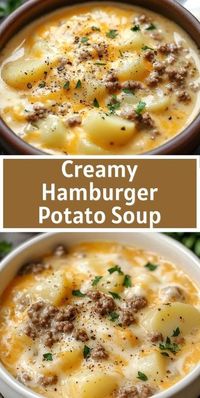 Craving a warm, hearty meal? Try this delicious Hamburger Potato Soup recipe that's perfect for any night. Made with creamy cheese and tender potatoes, this soup is sure to become a family favorite. Easy to prepare, it’s the ultimate comfort food!