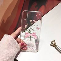 Real Dried Flower Handmade Bowknot Phone Case iPhone Back Cover #flower #cute #reel #handmade #case #cover #phonecases #iphonecase #clear #glitter #transparent