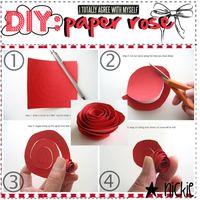 DIY: paper rose(: by the-amazing-tip-chickas on Polyvore featuring art