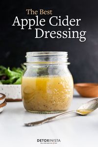 Apple Cider Vinaigrette is one of the best homemade salad dressings! It's made with simple ingredients, and tastes amazing over any number of salad combinations. (You can also use it as a marinade!)