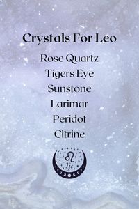 Healing crystals for the star sign Leo