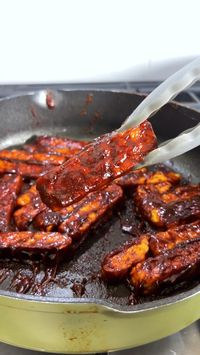 This Barbecue Tempeh is easily one of our favorite ways to prepare tempeh! We’ll show you an easy way to remove tempeh’s bitter taste, pan-fry to golden perfection, then coat in a Homemade Vegan Barbecue Sauce that’s smoky, sweet and tangy.