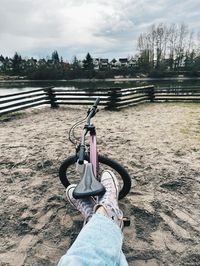 #bike #adventure #sand #beach #water #forest #island #travel #trail #sky #pink #mountainbike #tree #green 