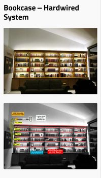 Bookcase lit with LED strip lights #wiring #ledlighting