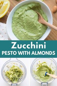 Upgrade pasta with this simple and healthy zucchini pesto. It is light and creamy and can be ready in 15 minutes! 