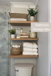 "Explore a world of clever and creative Bathroom Storage Ideas for ultimate organization and style. Discover innovative solutions that maximize space, from elegant vanity storage to chic shelving units. Elevate your bathroom's functionality while adding a touch of luxury to your daily routine. Find inspiration to revamp your bathroom storage game today! #BathroomStorage #StorageIdeas #BathroomOrganization"