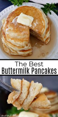 The Best Buttermilk Pancakes are fluffy and delicious, made from scratch, and make the best pancake recipe to enjoy on the weekends or for a delicious weekday breakfast.