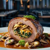 Mushroom, Spinach & Gruyère Stuffed Pork Tenderloin: A Gourmet Delicacy