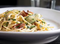 Zucchini Carbonara With Bacon Recipe | Eat This Not That