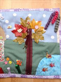 Cottage garden tree fidget quilt