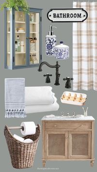 Bathroom Decorating Ideas (Mood Boards and 100+ Decor Finds) - The Inspired Room