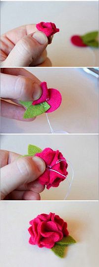 DIY flower out of felt