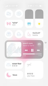 ꒰ ios 18 control centre 🎀𓂃 ࣪˖  lockscreen, ios ideas, ios theme, coquette inspo, ios 18 inspo